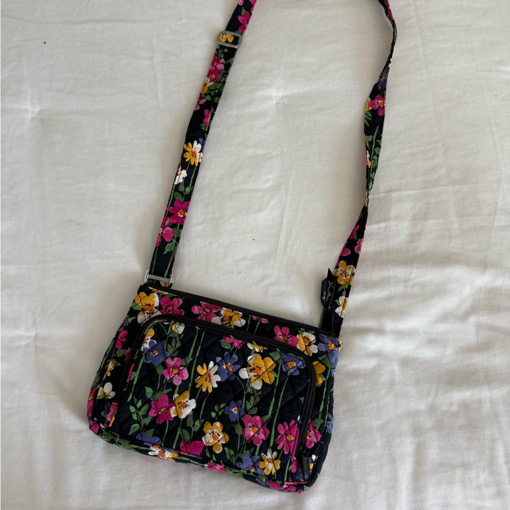 Vera Bradley Black Floral Crossbody Bag